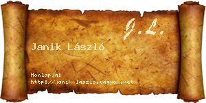 Janik László névjegykártya