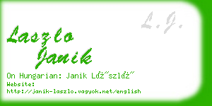 laszlo janik business card